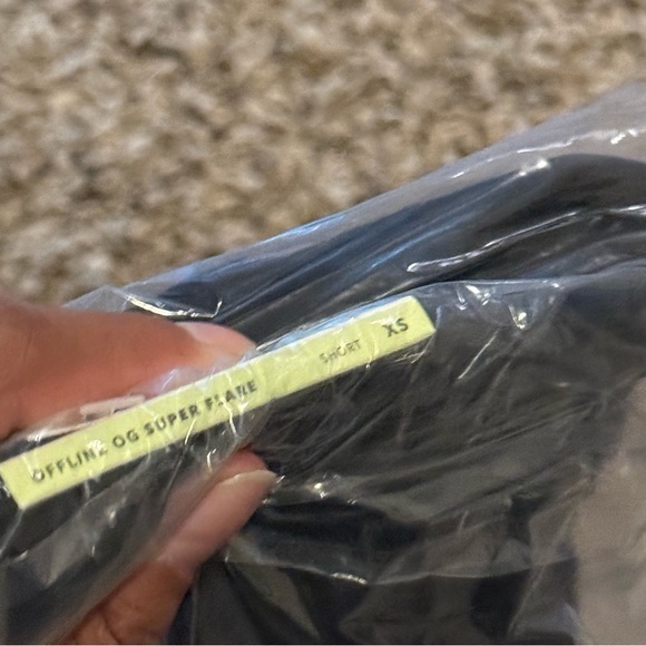 NWOT Aerie OG Foldover Super Flare Leggings Black High Rise XSMALL SHORT Retro - Picture 14 of 15